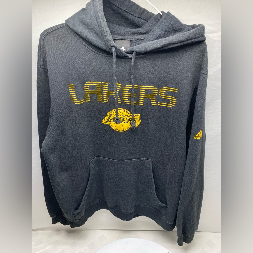 Los Angeles Lakers Men's Adidas Hooded Pullover Sweatshirt Small